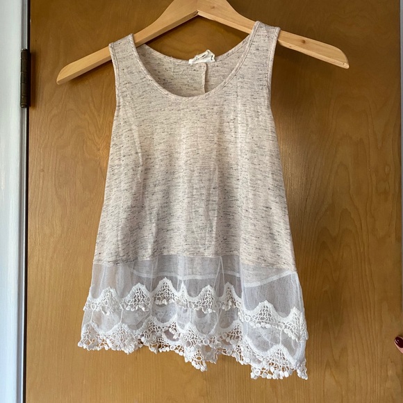 La Hearts Tops - Pacsun cream tang top